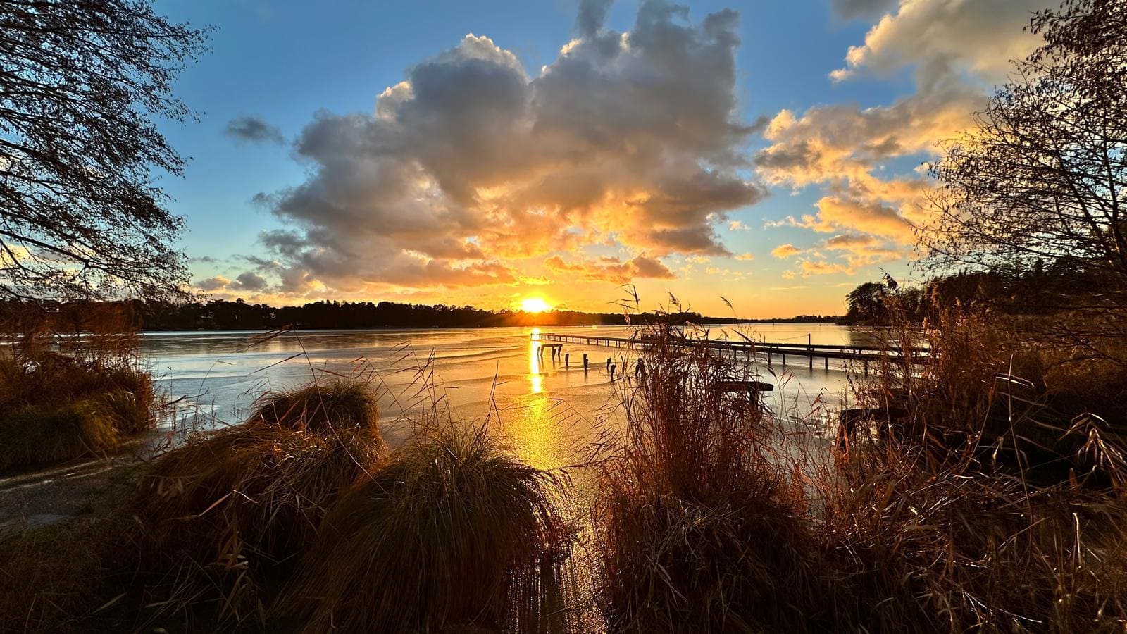 Sonnenuntergang am Krüpelsee Kablow – Wassergrundstück kaufen nahe Berlin
