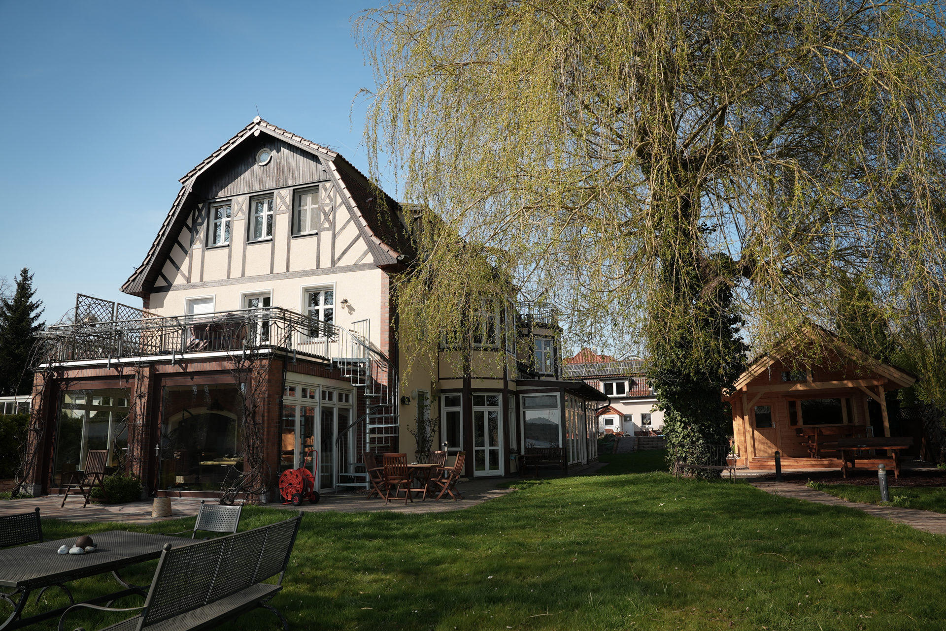Villa am Krüpelsee Zernsdorf – Altbauvilla Drohnenansicht